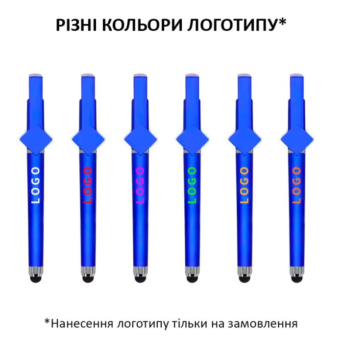 Ручка сувенирная VNGSM шариковая со стилусом и подставкой Blue