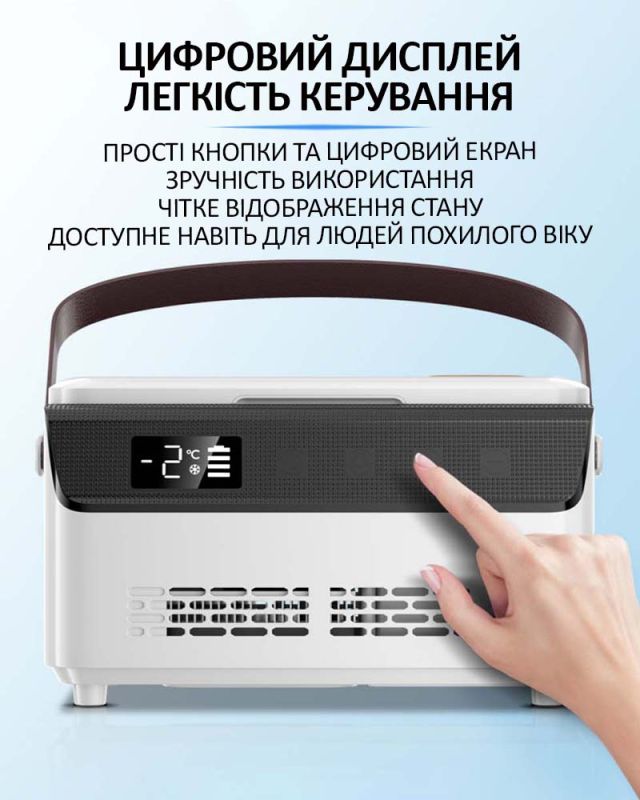 Медицинский портативный мини холодильник Coolbox для лекарств, инсулина / сумка / USB / 220V / 2xАКБ 10400mAh