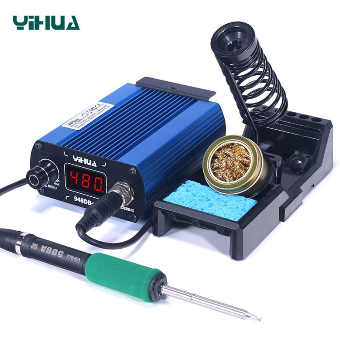 Паяльна станція YIHUA 948DB+ II / Жало T12 / 200-480°C / 3 канали пам'яті / 75 Вт