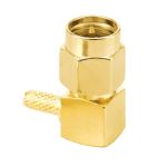 Роз'єм конектор SMA-JW-1.5 SMA male (тато) кутовий для кабелів RG-316, RG-174, RG-188, LMR100