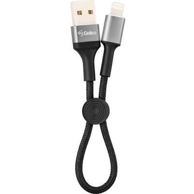 USB Cable Gelius Pro Short GP-UC107 Lightning (0.2m) Black