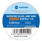 Дріт, нитка для монтажу перемичок SUNSHINE SS-007E срібна / 0.007 mm / 200 m