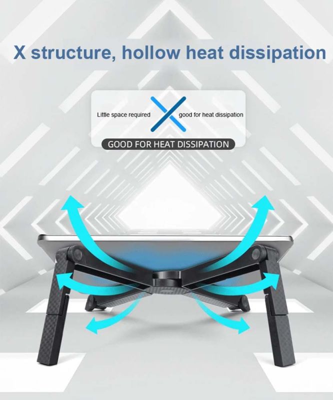 Подставка для ноутбука X1, складная, портативная, регулировка наклона, ABS пластик White