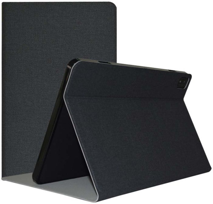 Чехол книжка для планшета Blackview Tab 16 / подставка / силиконовая основа / черный