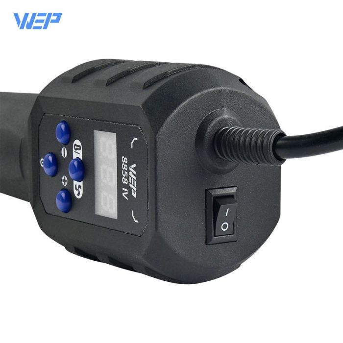 Термофен WEP 8858-IV / РК-дисплей / цифрове регулювання / компактний / 120 л/хв / 100 - 500°C / 700 Вт