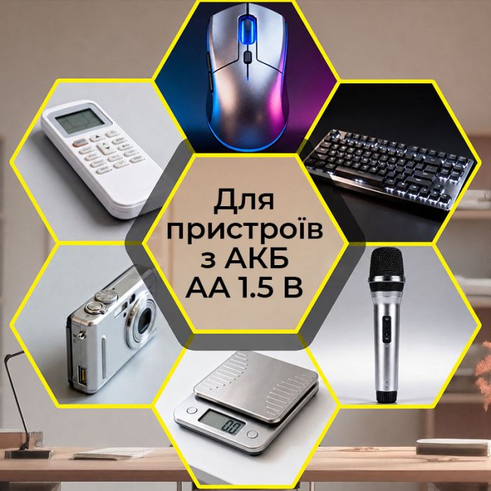 Универсальное зарядное устройство LiitoKala Ti-4W001 + 4 аккумулятора Ti-05 AA / 1.5V 500mAh
