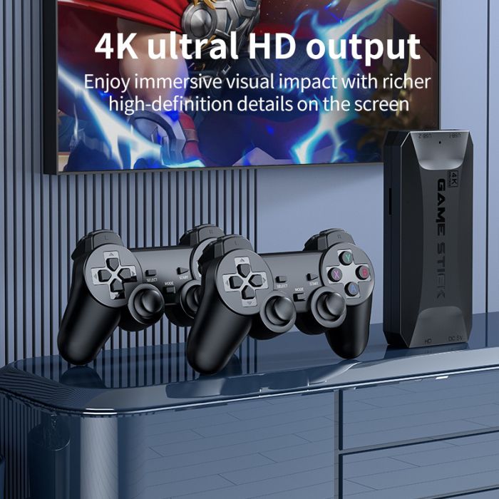 Портативная игровая приставка беспроводная M16 20000+ игр, 128 ГБ, 2 джойстика, ретро 8-16-32 бит, 4K, HDMI