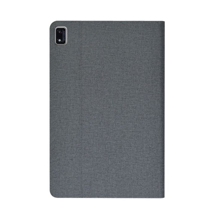 Чехол книжка для планшета Blackview Tab 16 / подставка / силиконовая основа / серый