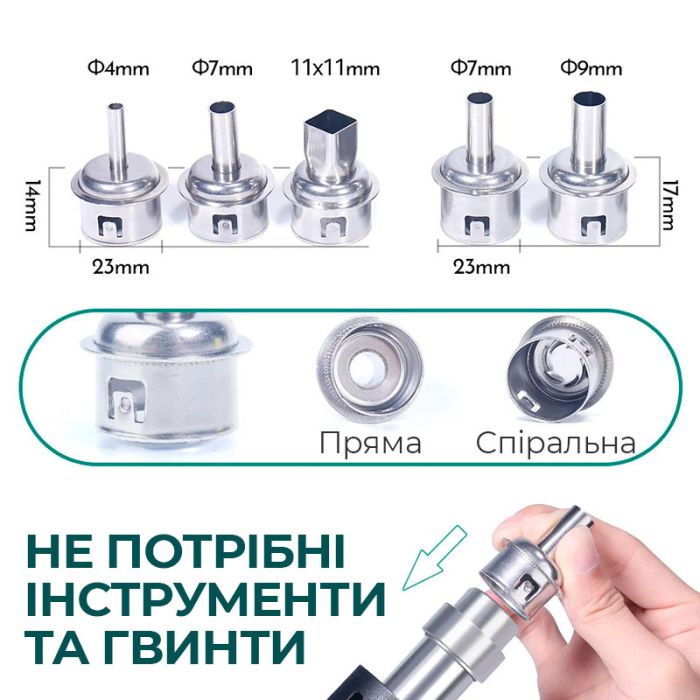 Паяльная станция 2 в 1 YIHUA 992D-III / термофен + 2 паяльника C210 C245 / 3 канала памяти / 1220 Вт
