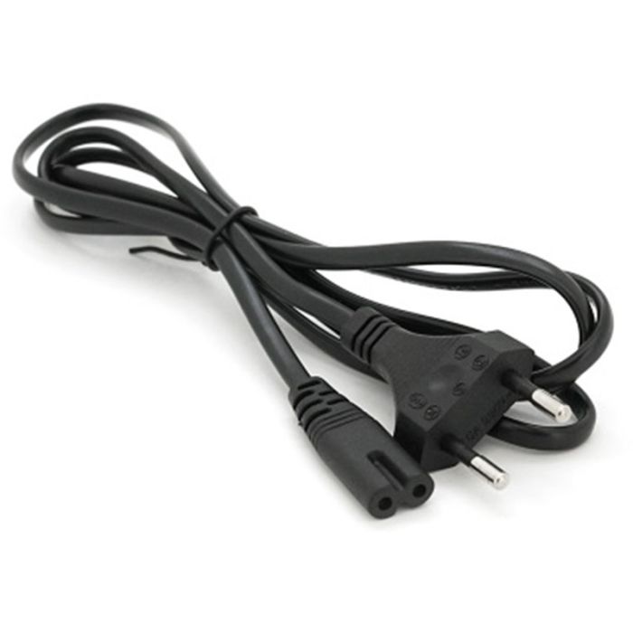 Кабель живлення PC-184/2 CEE7/16-C7 2 pin / для побутової техніки / 2x0.5мм,1.5м / Black, OEM