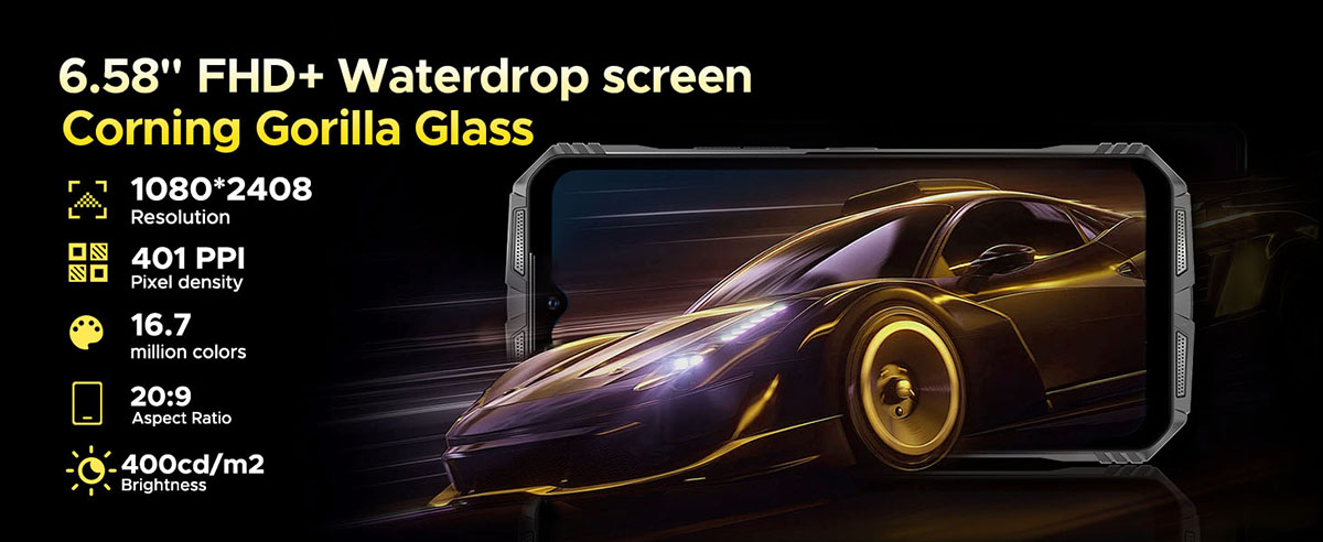 DOOGEE S Punk — 6.58 дюйма FHD+ екран з Gorilla Glass