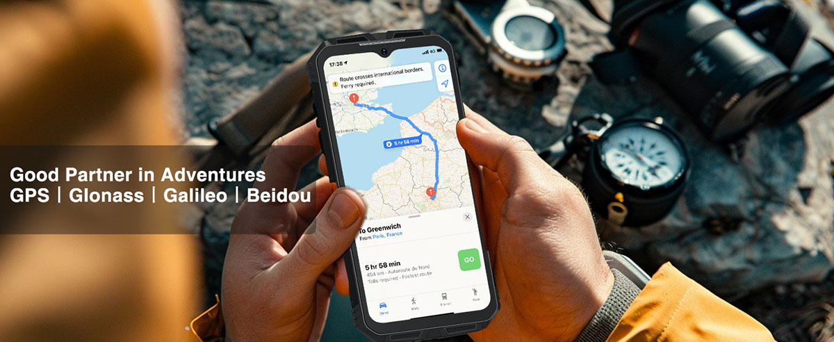 DOOGEE S Punk — підтримка GPS ГЛОНАСС Galileo BeiDou для точної навігації