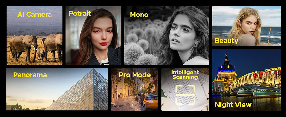 DOOGEE S Punk — режими зйомки AI портрет панорама нічний режим