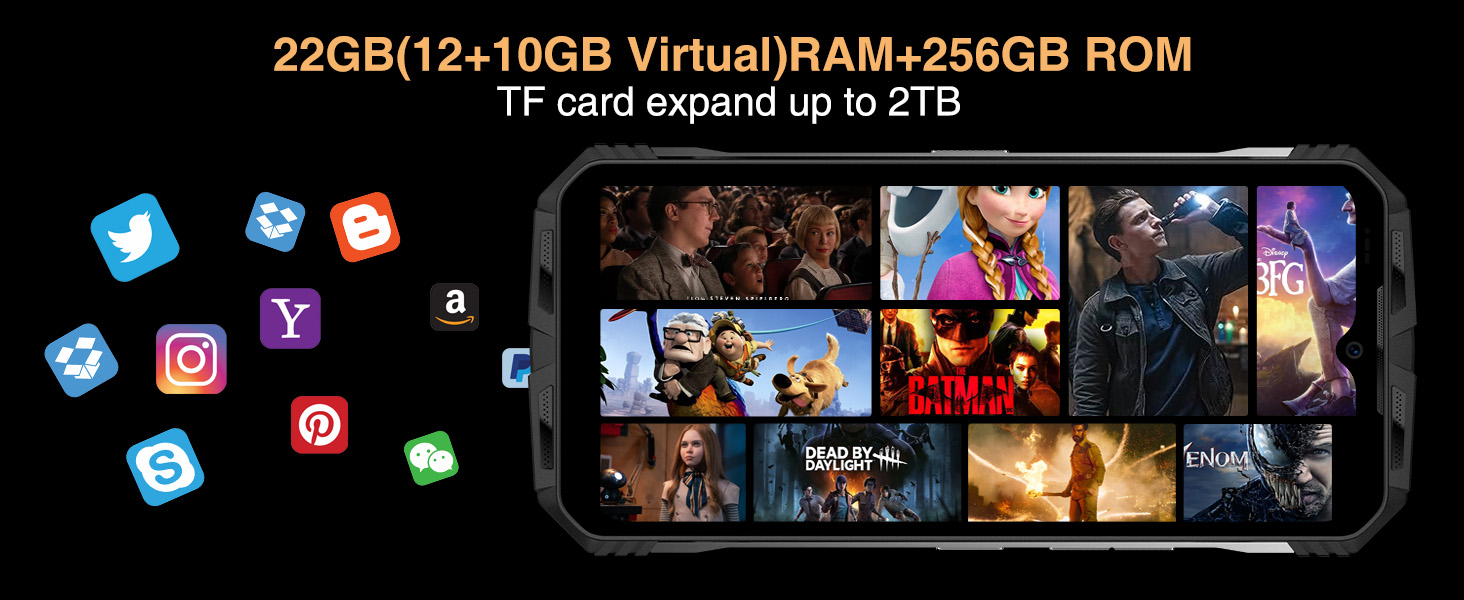 DOOGEE S110 22 ГБ оперативної пам'яті і 256 ГБ вбудованого сховища