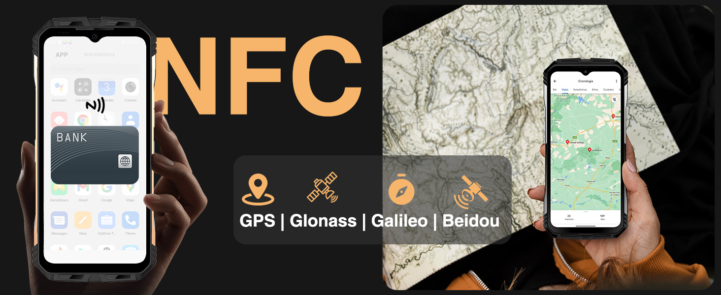 DOOGEE S110 NFC і навігація GPS GLONASS Galileo BeiDou