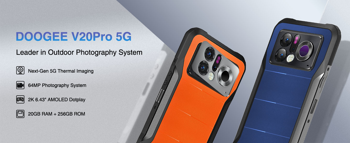 DOOGEE V20 Pro — захищений смартфон з тепловізором, AMOLED дисплеєм і підтримкою 5G