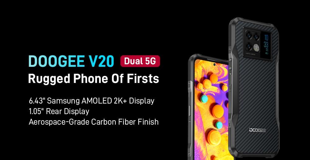 DOOGEE V20 — захищений смартфон з AMOLED дисплеєм і Dual 5G