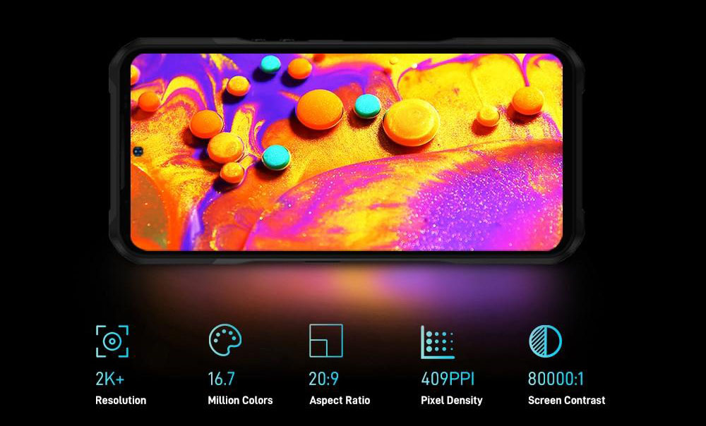 DOOGEE V20 AMOLED дисплей з високою чіткістю та контрастом