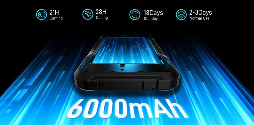 DOOGEE V20 аккумулятор 6000 мАч и длительное время автономной работы