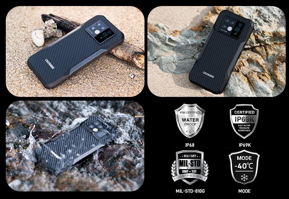 DOOGEE V20 защита IP68 IP69K и стандарт MIL-STD-810G