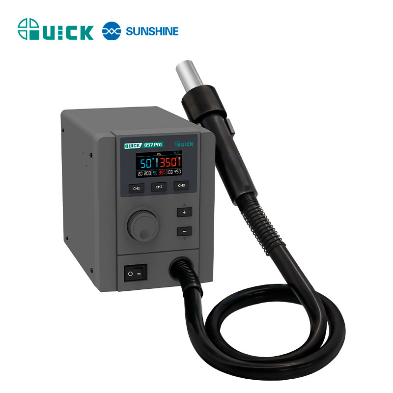 Компактний корпус і конструкція паяльної станції Quick 857 Pro