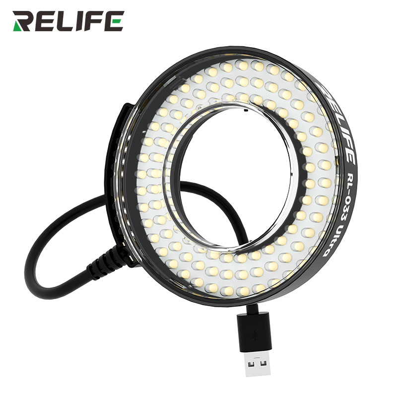 Подсветка для микроскопа RELIFE RL-033 Ultra — кольцевая LED, вид спереди