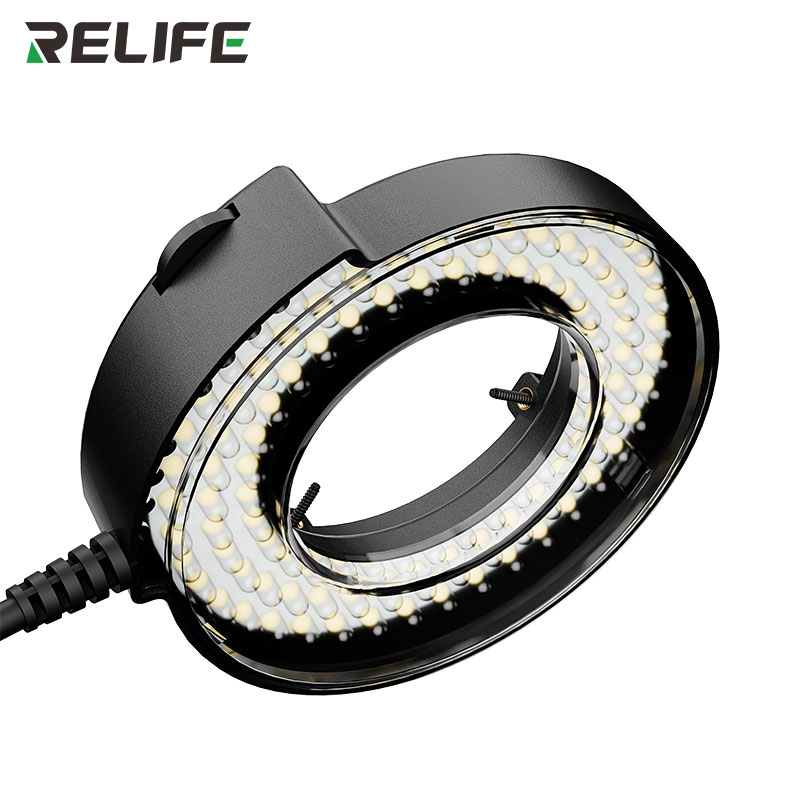 Кольцевая подсветка RELIFE RL-033 Ultra для микроскопа — наклонный вид, LED 105