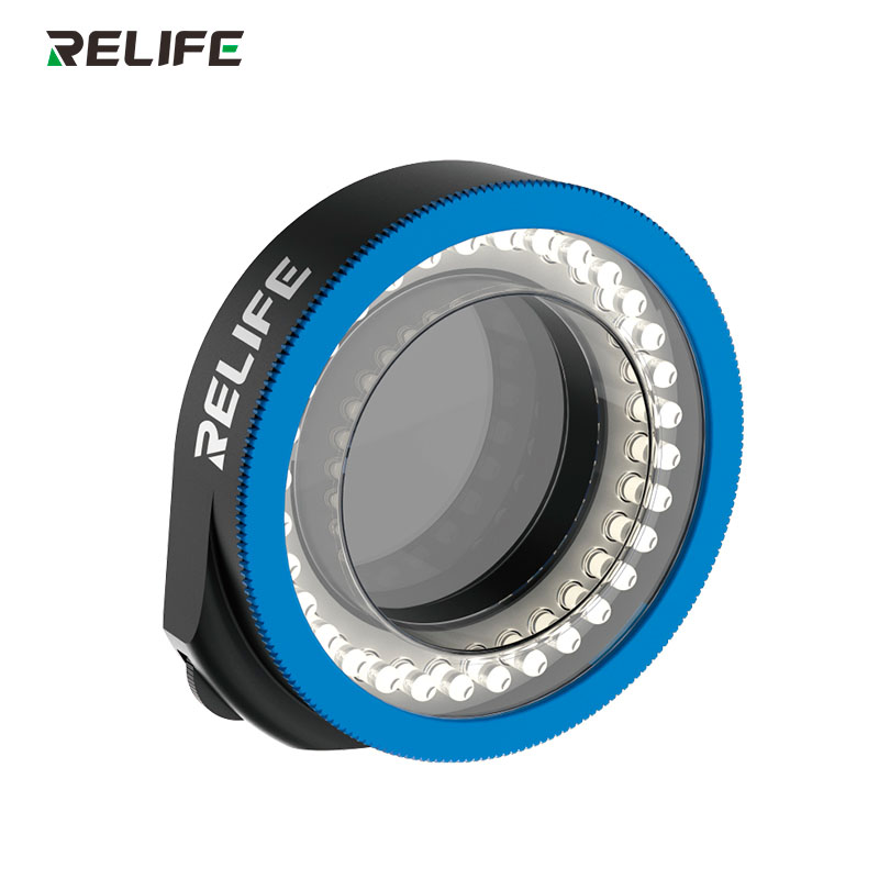 Подсветка для микроскопа RELIFE RL-033E Pro вид под углом с поляризационным фильтром