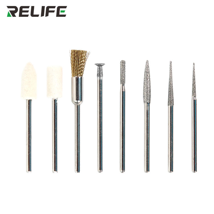 Насадки для гравера RELIFE RL-068 — 8 штук крупным планом
