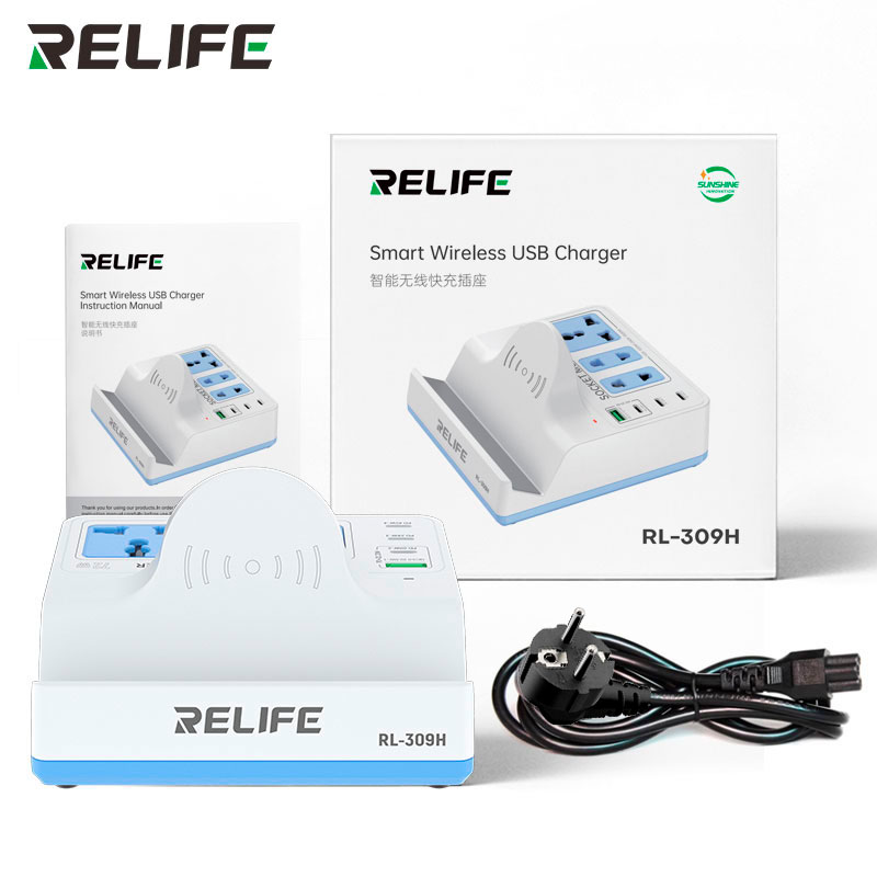 Комплектація Relife RL-309H: пристрій, коробка, кабель живлення та інструкція