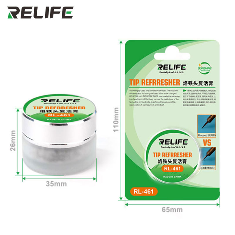 RELIFE RL-461 паста для очищення жала паяльника розміри та упаковка