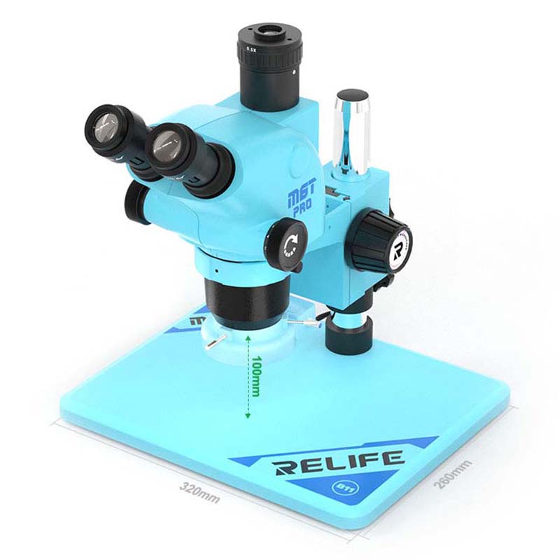 Тринокулярный микроскоп Relife RL-M6T Pro-B11 с алюминиевой базой