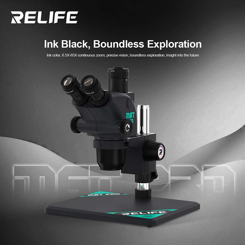 Тринокулярный микроскоп Relife RL-M6T Pro-B11 черного цвета