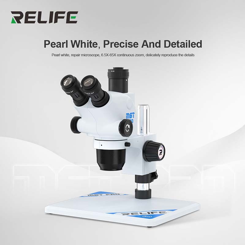 Тринокулярный микроскоп Relife RL-M6T Pro-B11 белого цвета