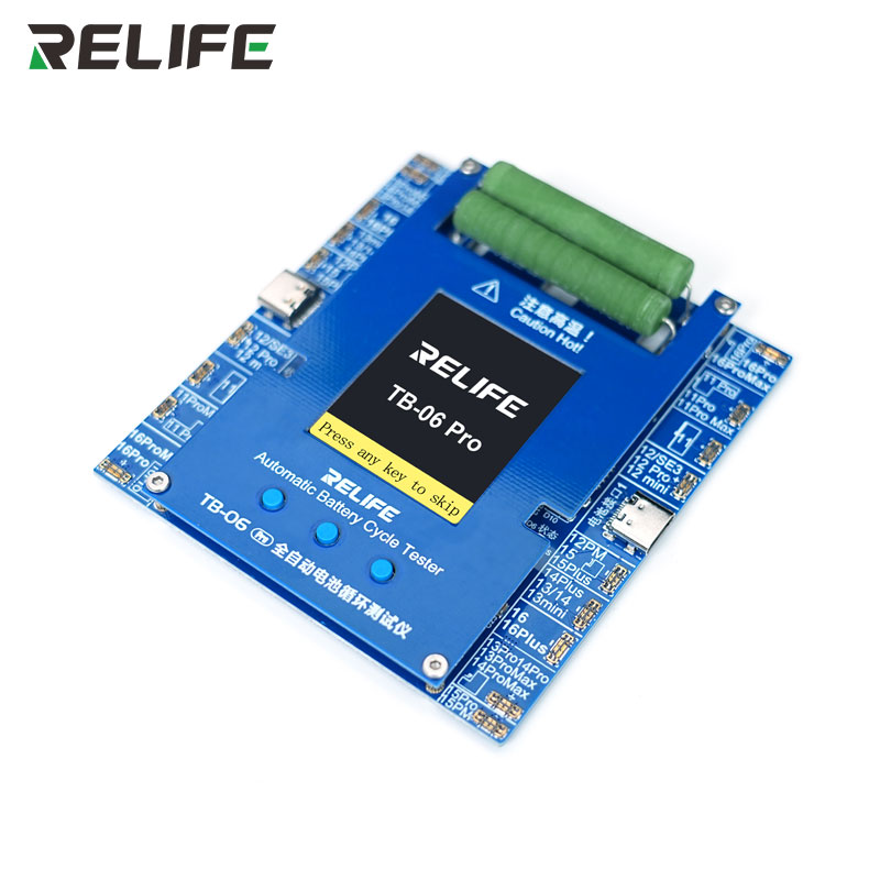 Программатор RELIFE TB-06 Pro устройство для сброса циклов и износа аккумулятора iPhone вид под углом