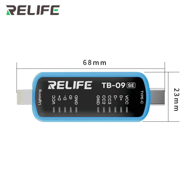 Розміри тестера RELIFE TB-09 SE 68×23 мм