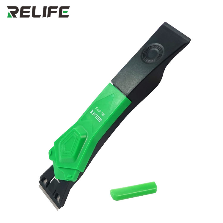 Скребок Relife RL-073 с открытым лезвием и снятым защитным чехлом