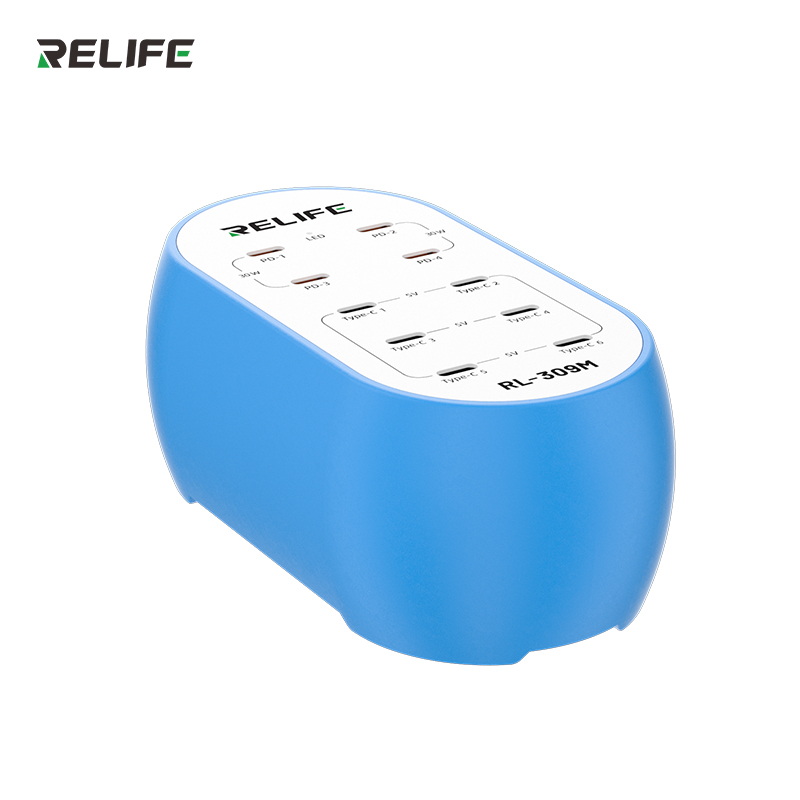 Компактный корпус зарядного устройства RELIFE RL-309M, вид сбоку