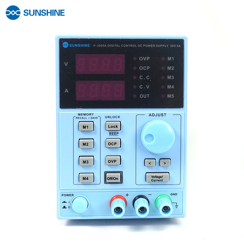 Блок живлення Sunshine P-3005A — фронтальний вид з вимкненим дисплеєм