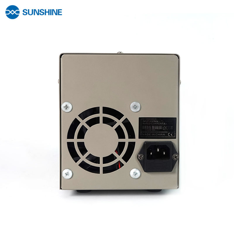 Блок живлення лабораторний Sunshine P-3010D трансформаторний задня панель вентилятор і роз'єм живлення IEC