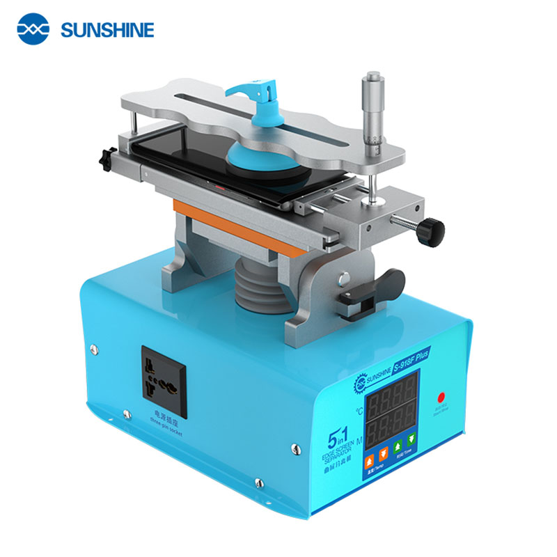 Сепаратор Sunshine S-918F Plus в роботі з встановленим смартфоном і присоскою