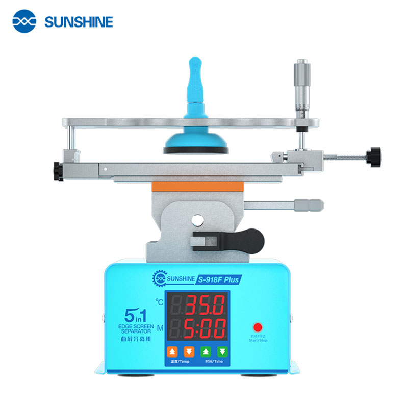 Фронтальний вигляд Sunshine S-918F Plus з цифровим дисплеєм і вакуумною платформою