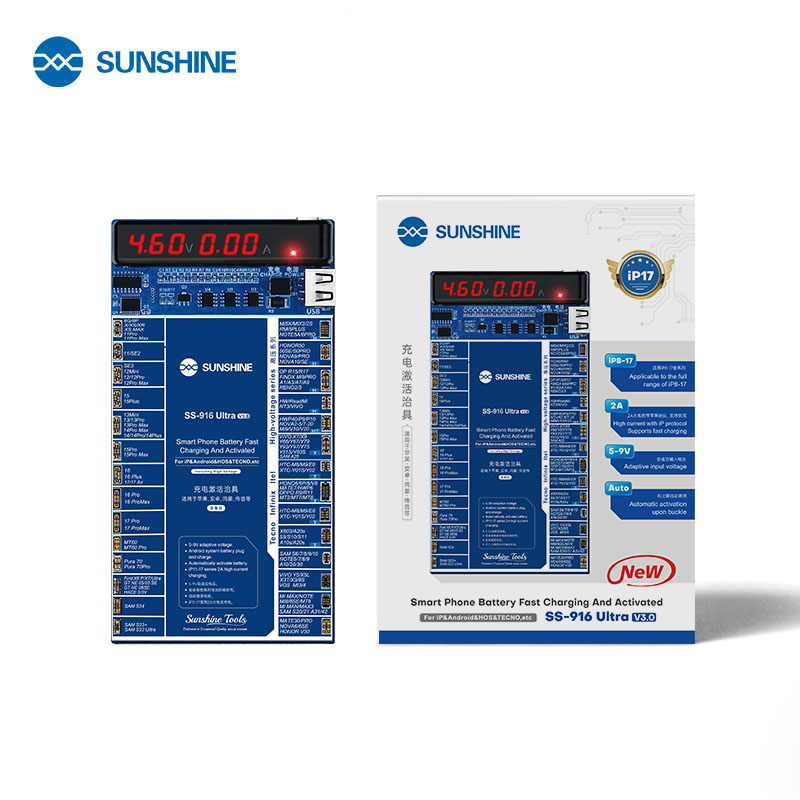 Упаковка та пристрій активатора акумуляторів Sunshine SS-916 Ultra