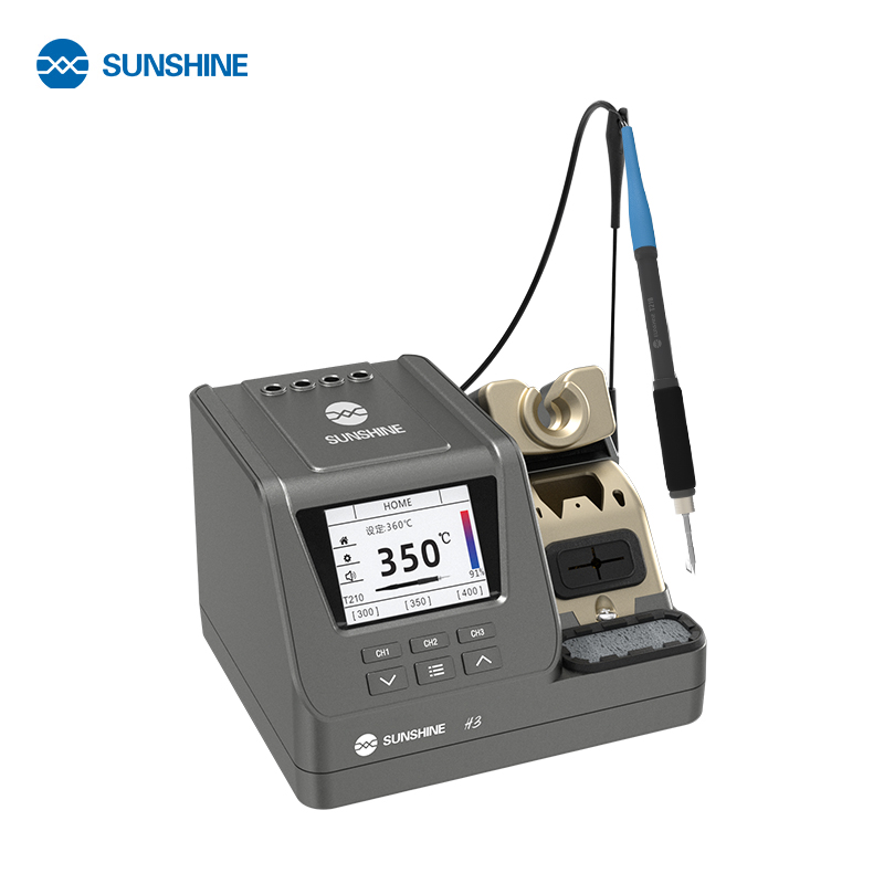 Паяльна станція Sunshine H3 210 загальний вигляд з тримачем паяльника