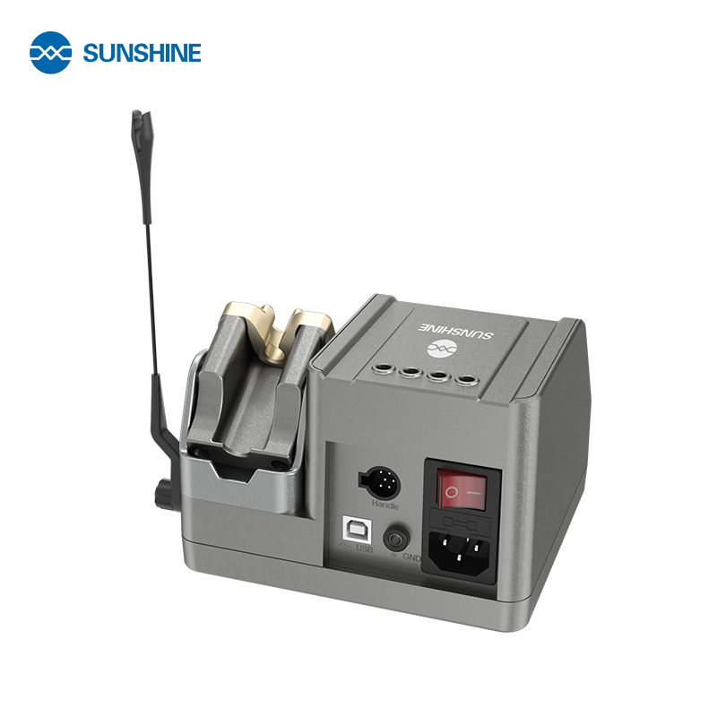 Паяльна станція Sunshine H3 210 роз'єми живлення USB і заземлення ззаду
