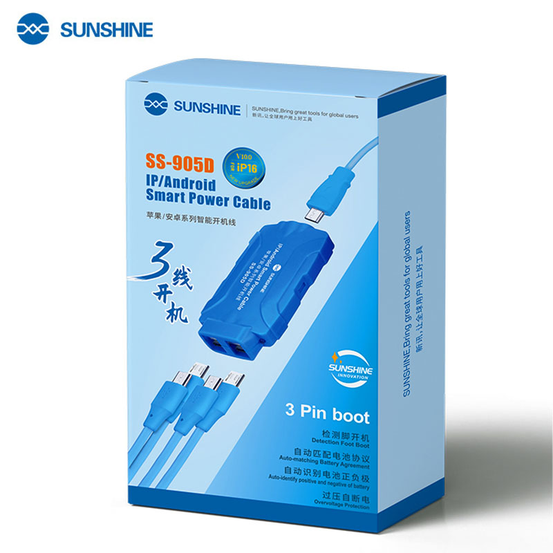 Упаковка Sunshine SS-905D V10.0 Smart Power Cable для iPhone и Android
