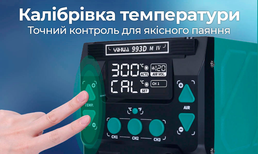 Интеллектуальная калибровка температуры YIHUA 813 для точной настройки