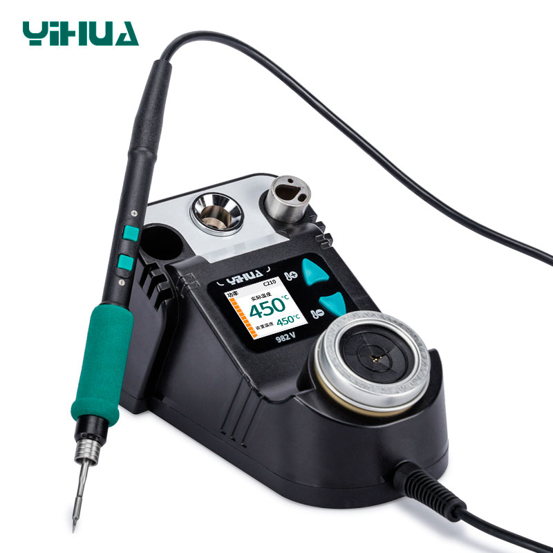 Паяльная станция YIHUA 982 V C210 общий вид с паяльником