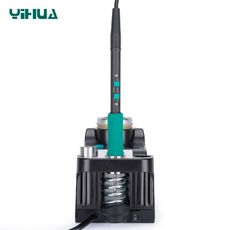 Паяльна станція YIHUA 982 V C210 вигляд ззаду пружинний тримач