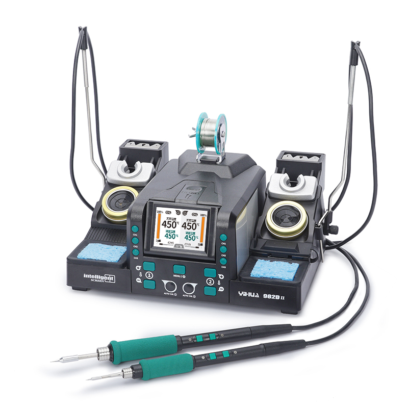паяльна станція yihua 982d-ii lcd екран і тримачі паяльників